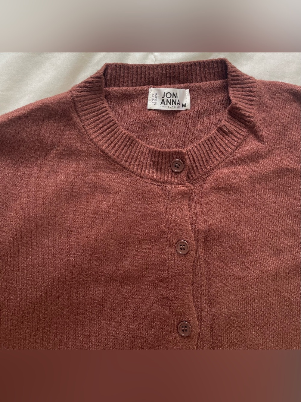 Brown Button Down Cardigan - Picture 4 of 4